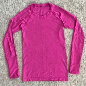 Lululemon long sleeve swiftly POW PINK!! - size 4